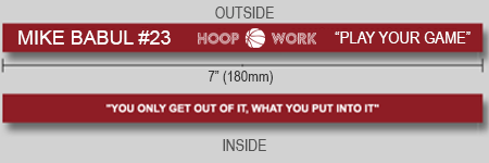 Mike Babul #23 Maroon (UMass) Silicone Wristband