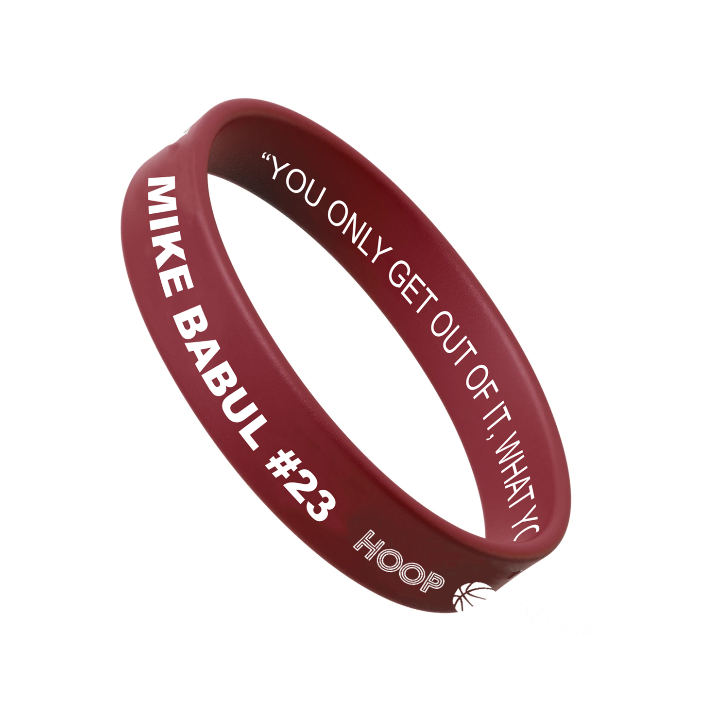 Mike Babul #23 Maroon (UMass) Silicone Wristband